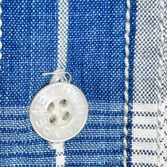 Pepe Jeans London Men's Striped Button Down Size L  Shirt | Blue & White Cotton - Picture 5 of 10